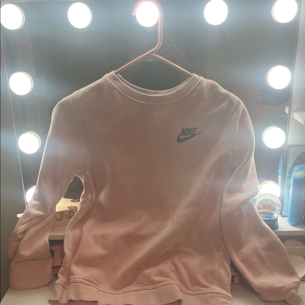 Nike Women's Light Pink Crew Neck Sweater